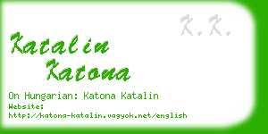 katalin katona business card